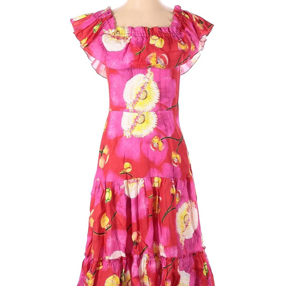 EUC 100% linen isolda summer dress